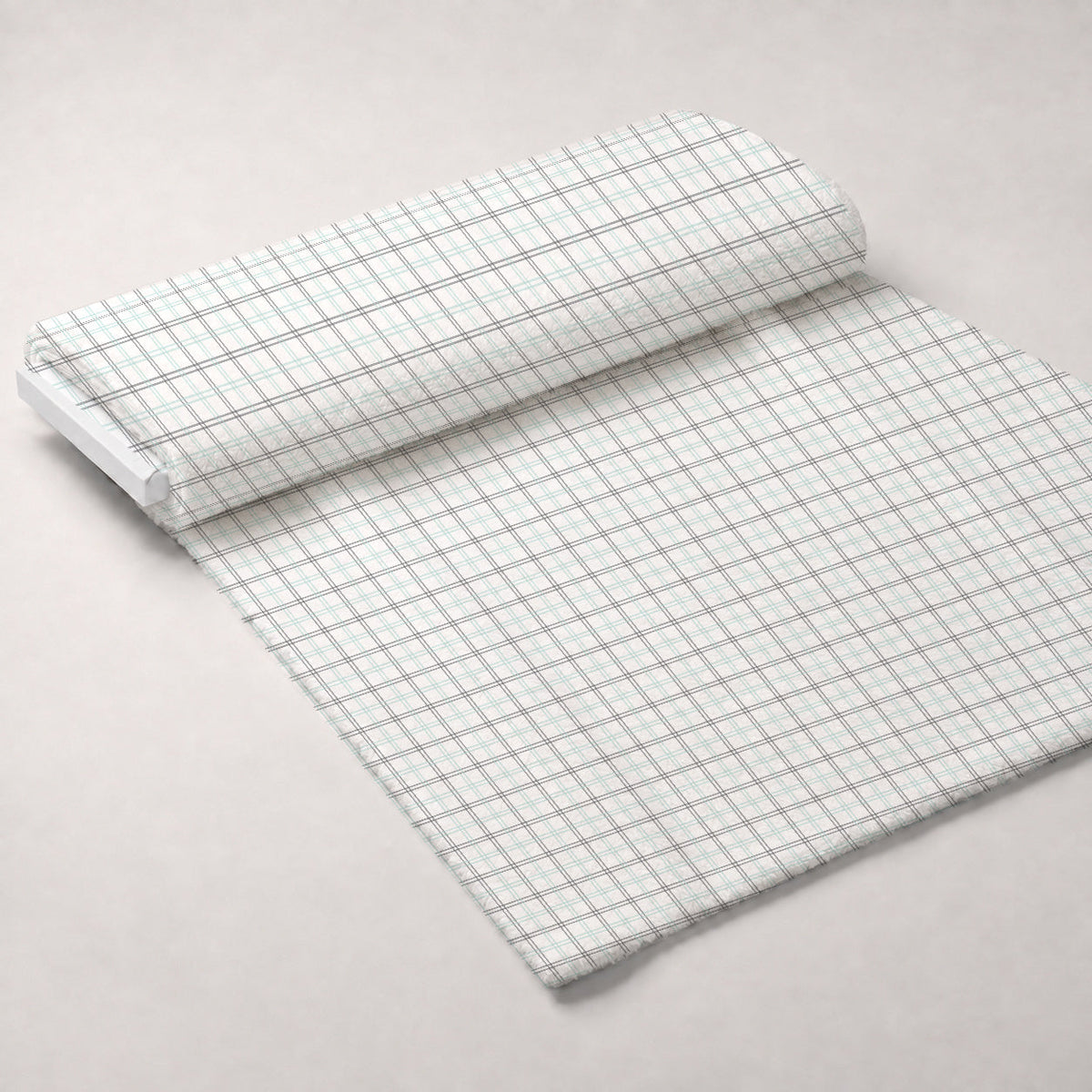 Seafoam Gingham Pattern 16 Minky Fabric
