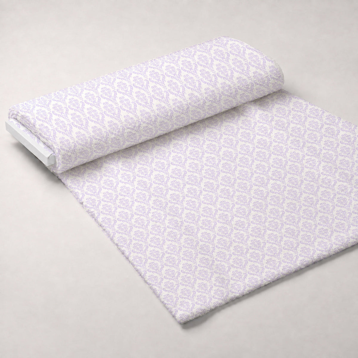 Simple Damask Purple Minky Fabric