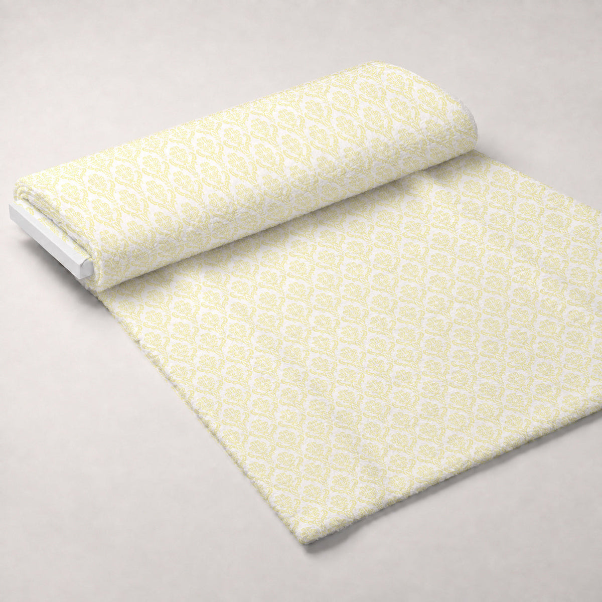 Simple Damask Yellow Minky Fabric