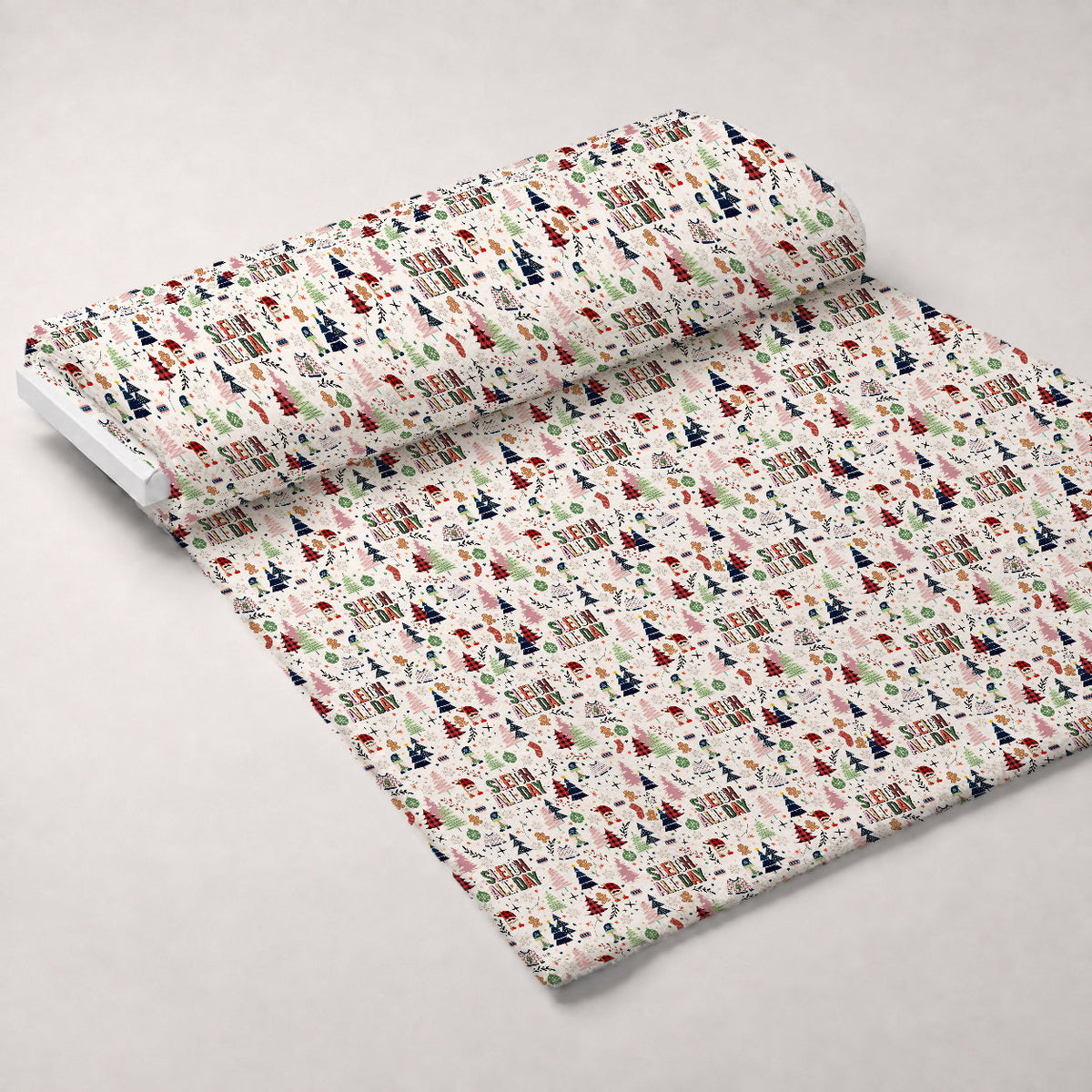 Sleigh All Day Cream Minky Fabric