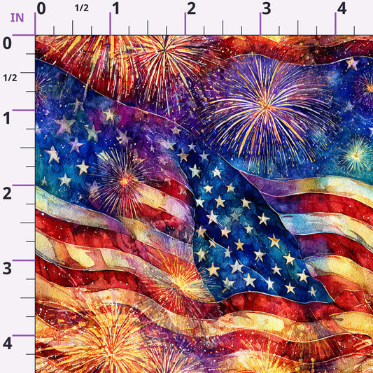 Star-Spangled Skies Pattern 1 Minky Fabric