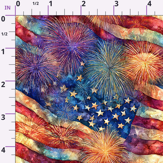 Star-Spangled Skies Pattern 4 Minky Fabric