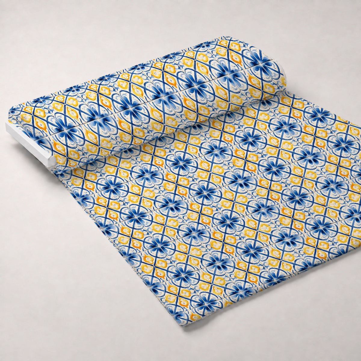 Sunlit Azulejo Pattern 21 Minky Fabric