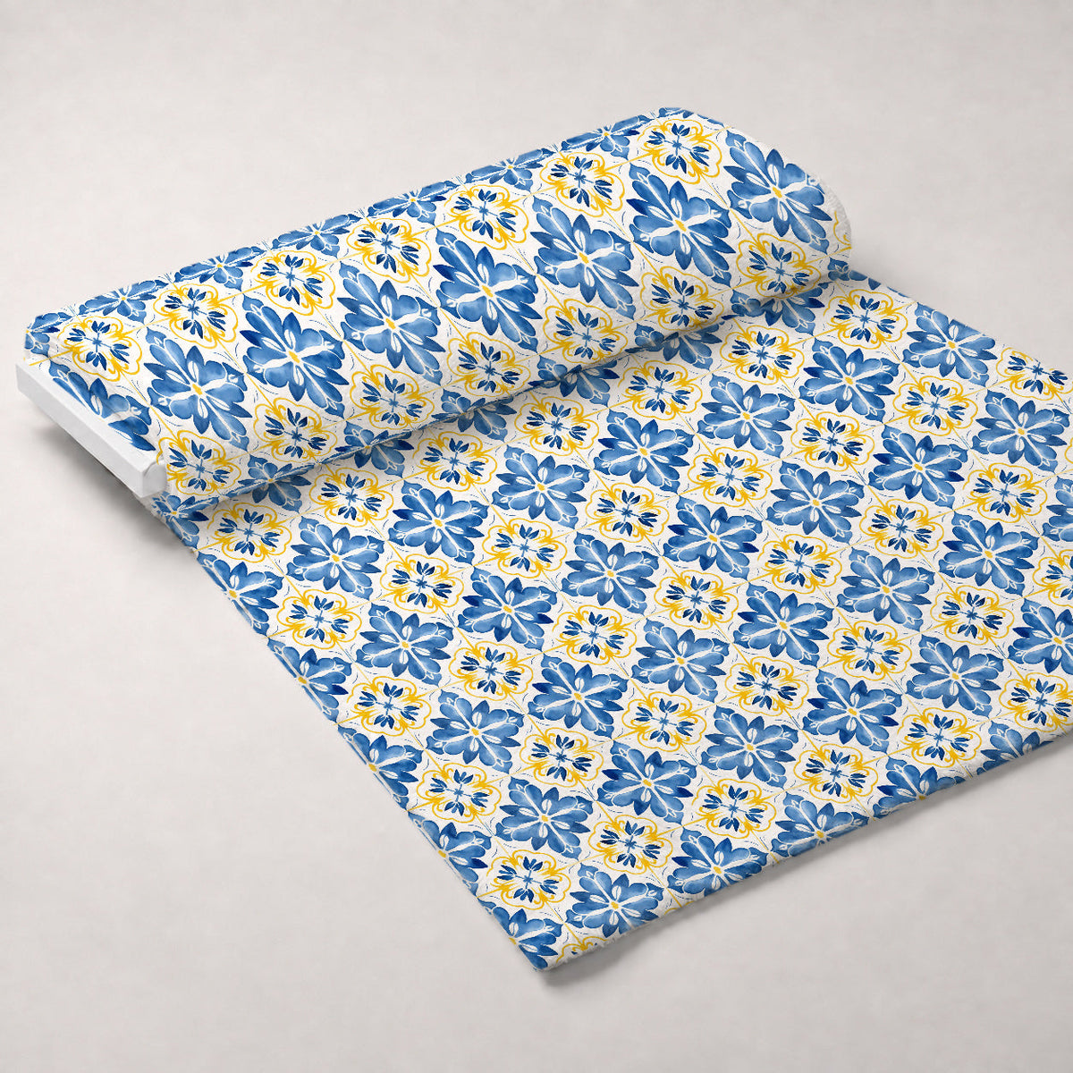 Sunlit Azulejo Pattern 23 Minky Fabric