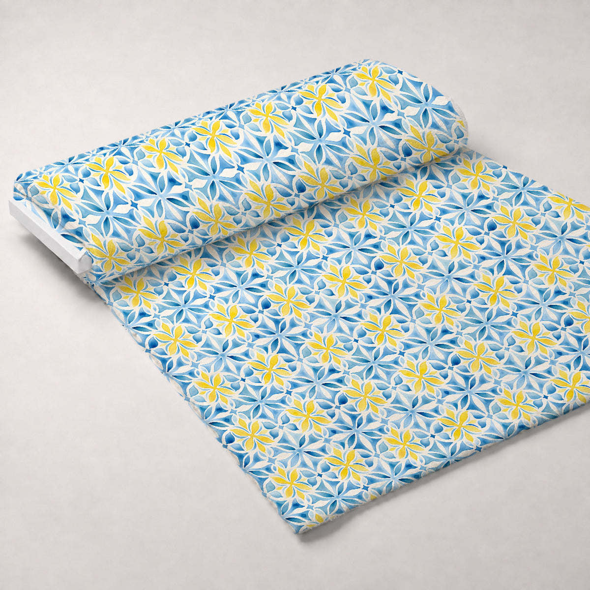 Sunlit Azulejo Pattern 31 Minky Fabric