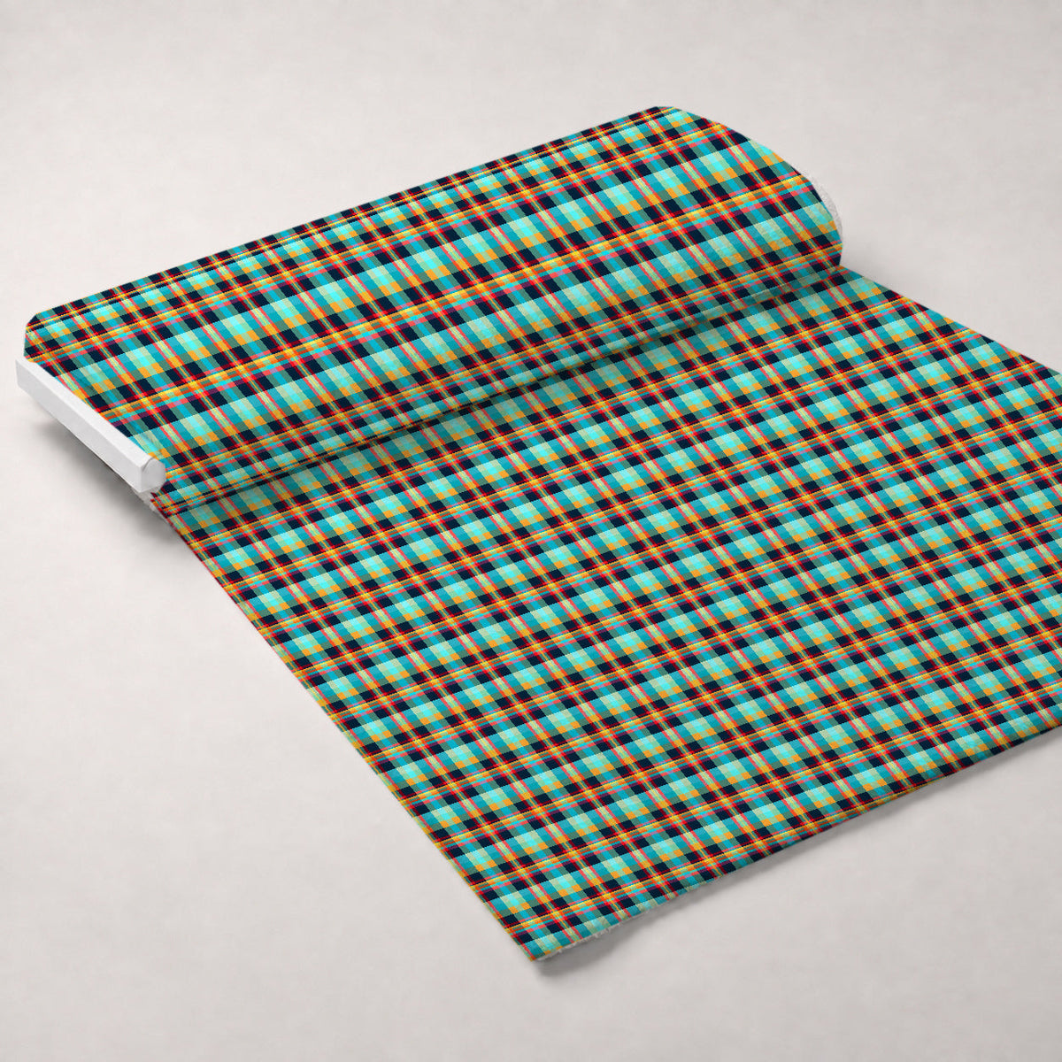 Sunset Tartan Pattern 10 Minky Fabric