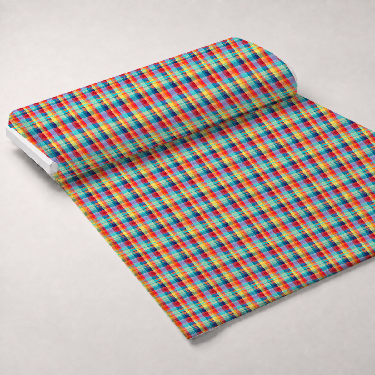 Sunset Tartan Pattern 11 Minky Fabric