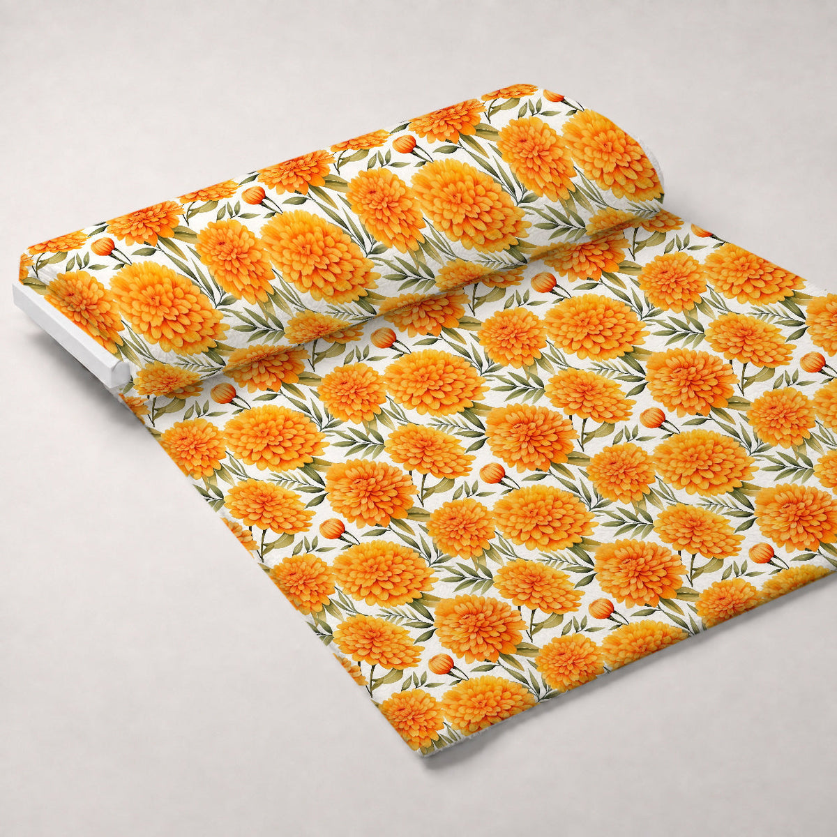 Tangerine Blooms Pattern 5 Minky Fabric