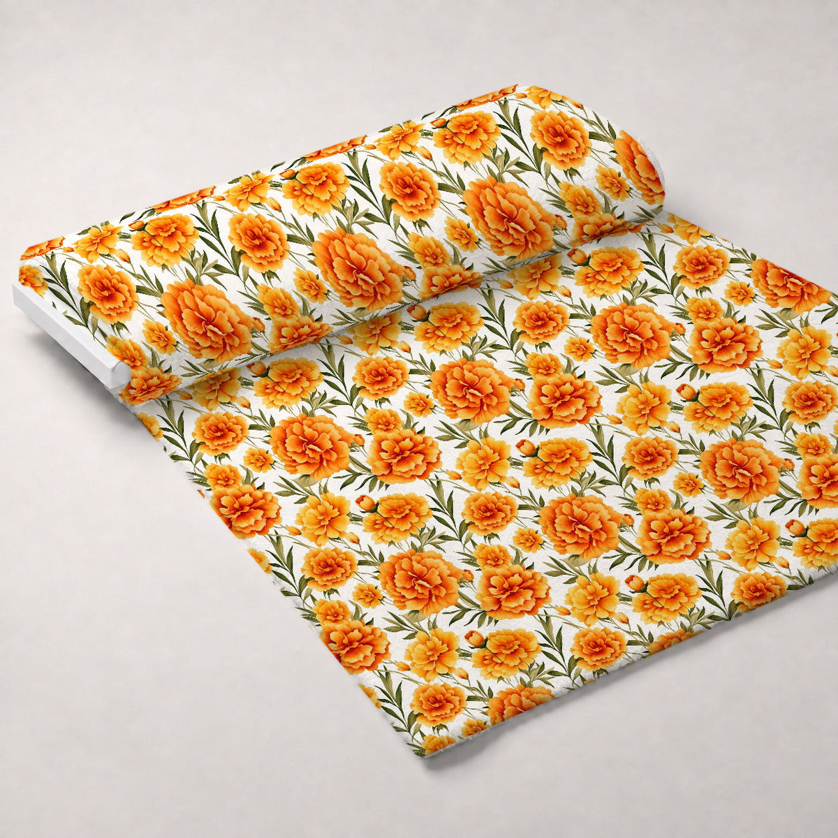 Tangerine Blooms Pattern 8 Minky Fabric