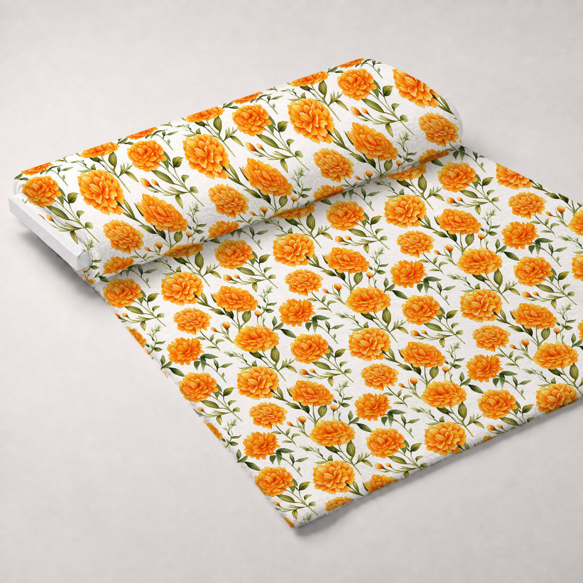Tangerine Blooms Pattern 9 Minky Fabric