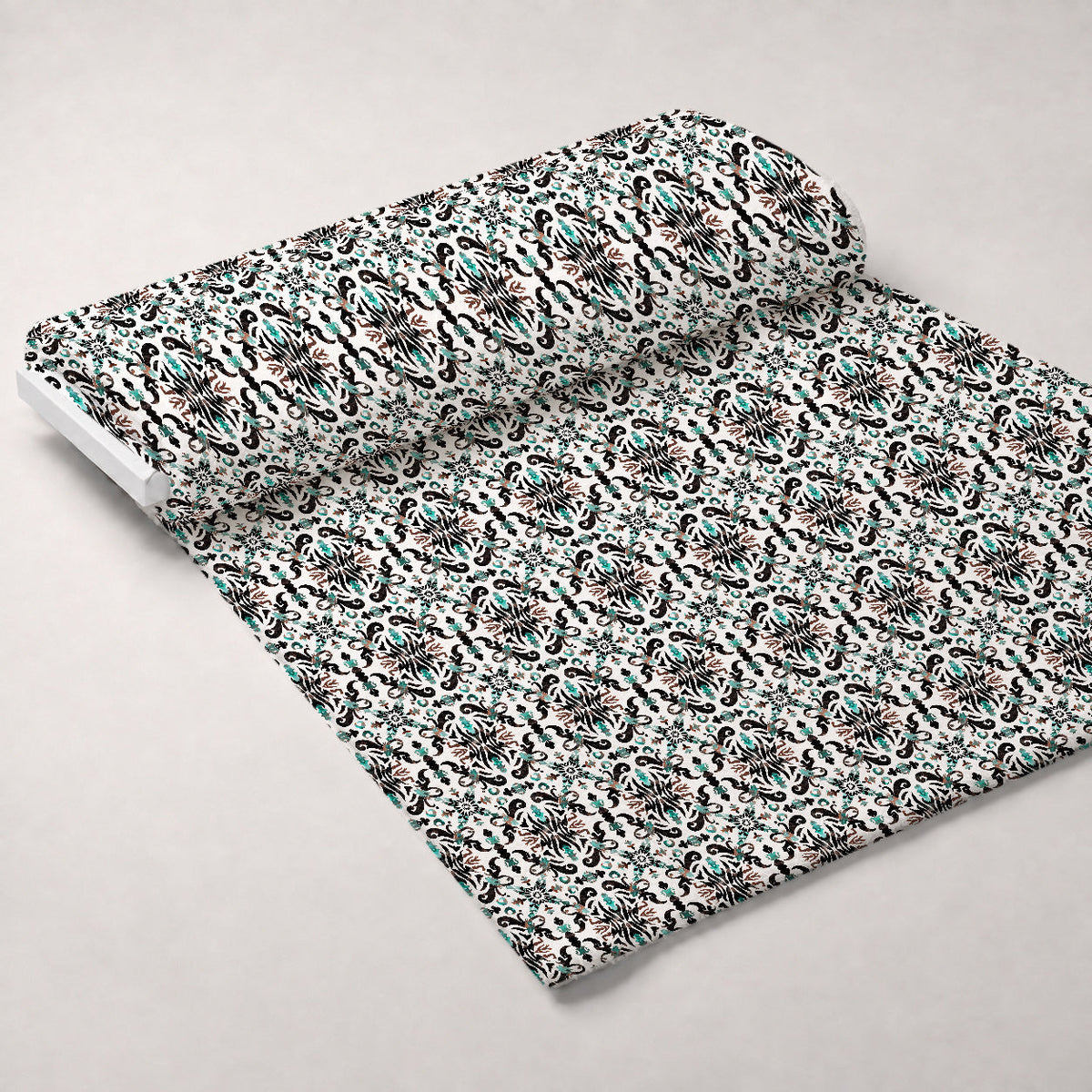 Teal Totem Pattern 6 Minky Fabric