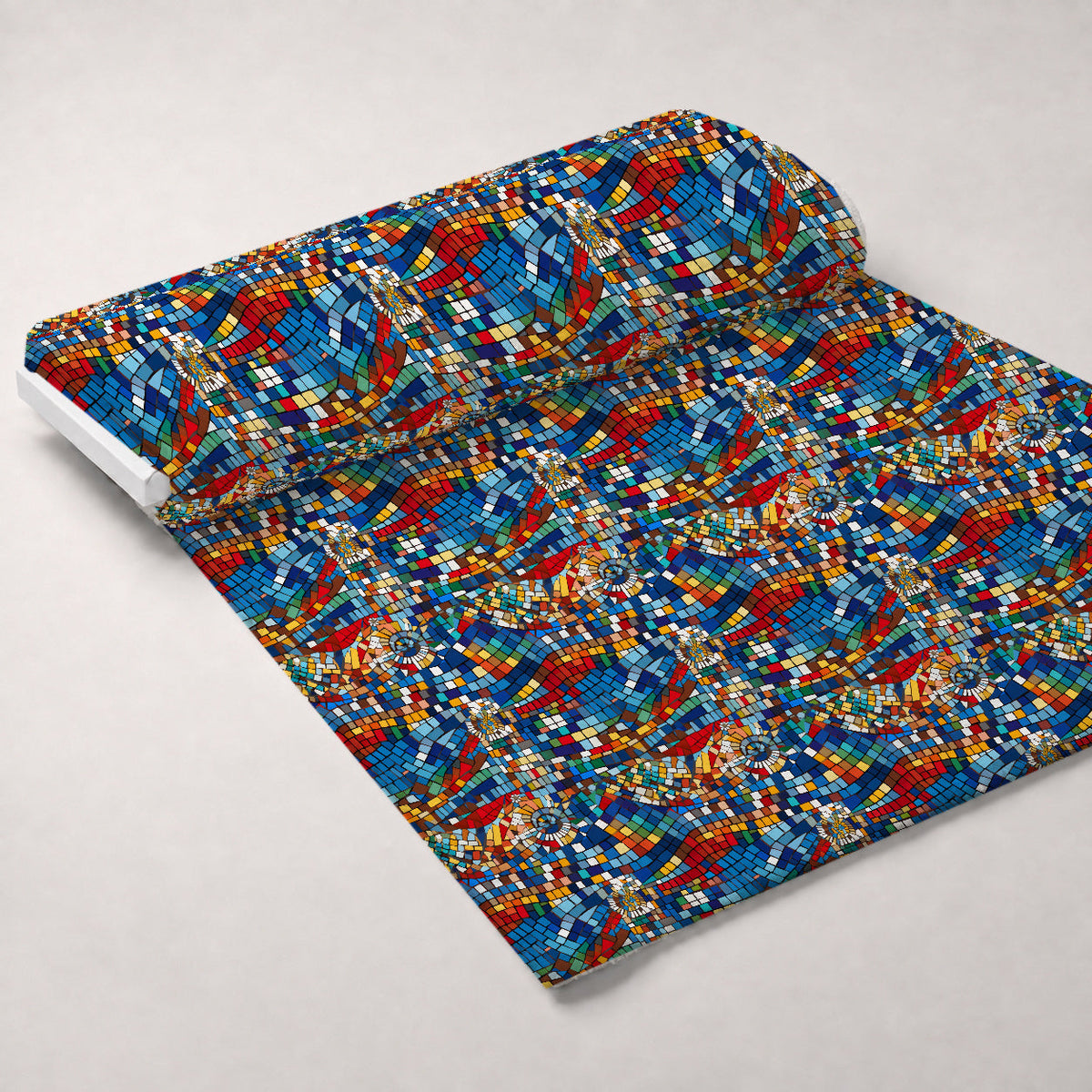 Terracotta Tesserae Pattern 17 Minky Fabric
