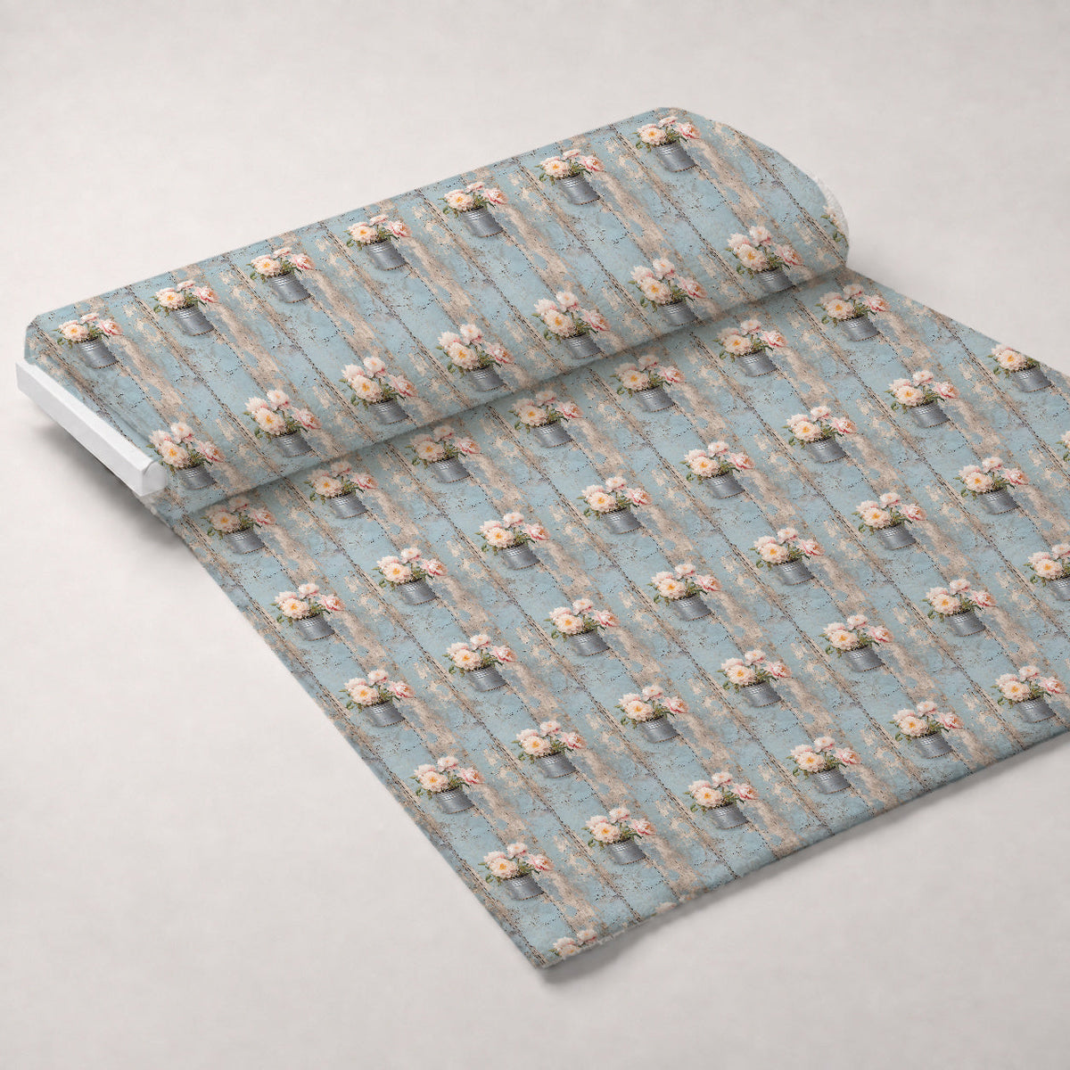 Tin Can Peonies Pattern 6 Minky Fabric
