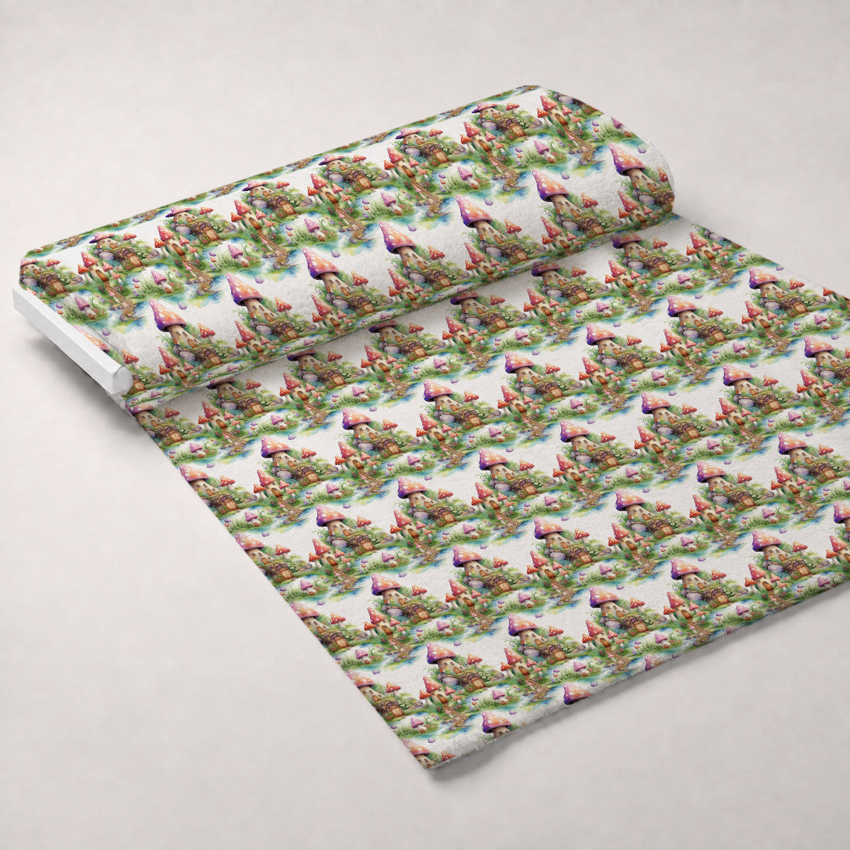 Toadstool Village Pattern 6 Minky Fabric