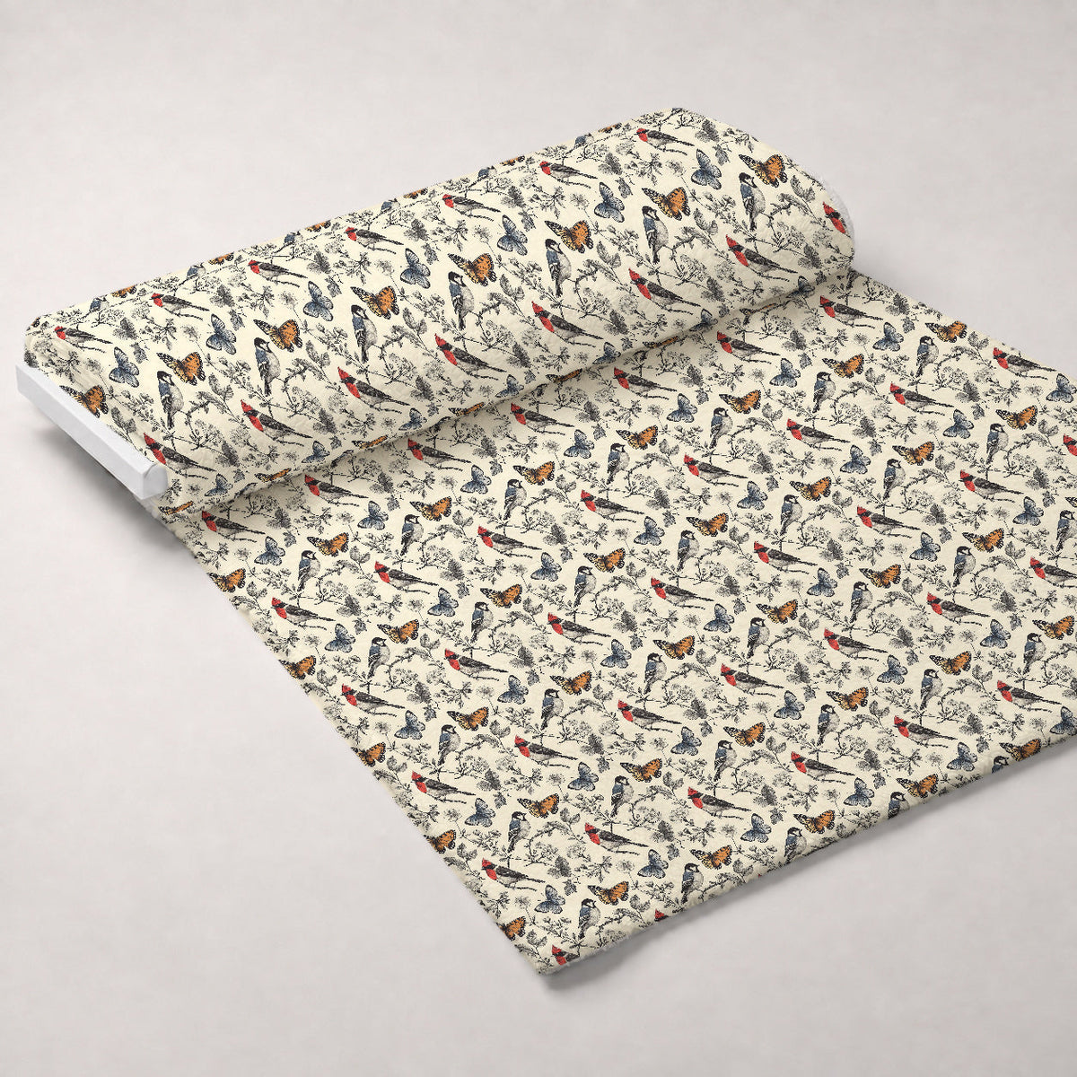 Vintage Aviary Pattern 10 Minky Fabric
