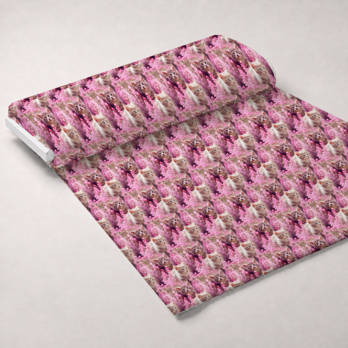Whiskers and Blossoms Pattern 4 Minky Fabric