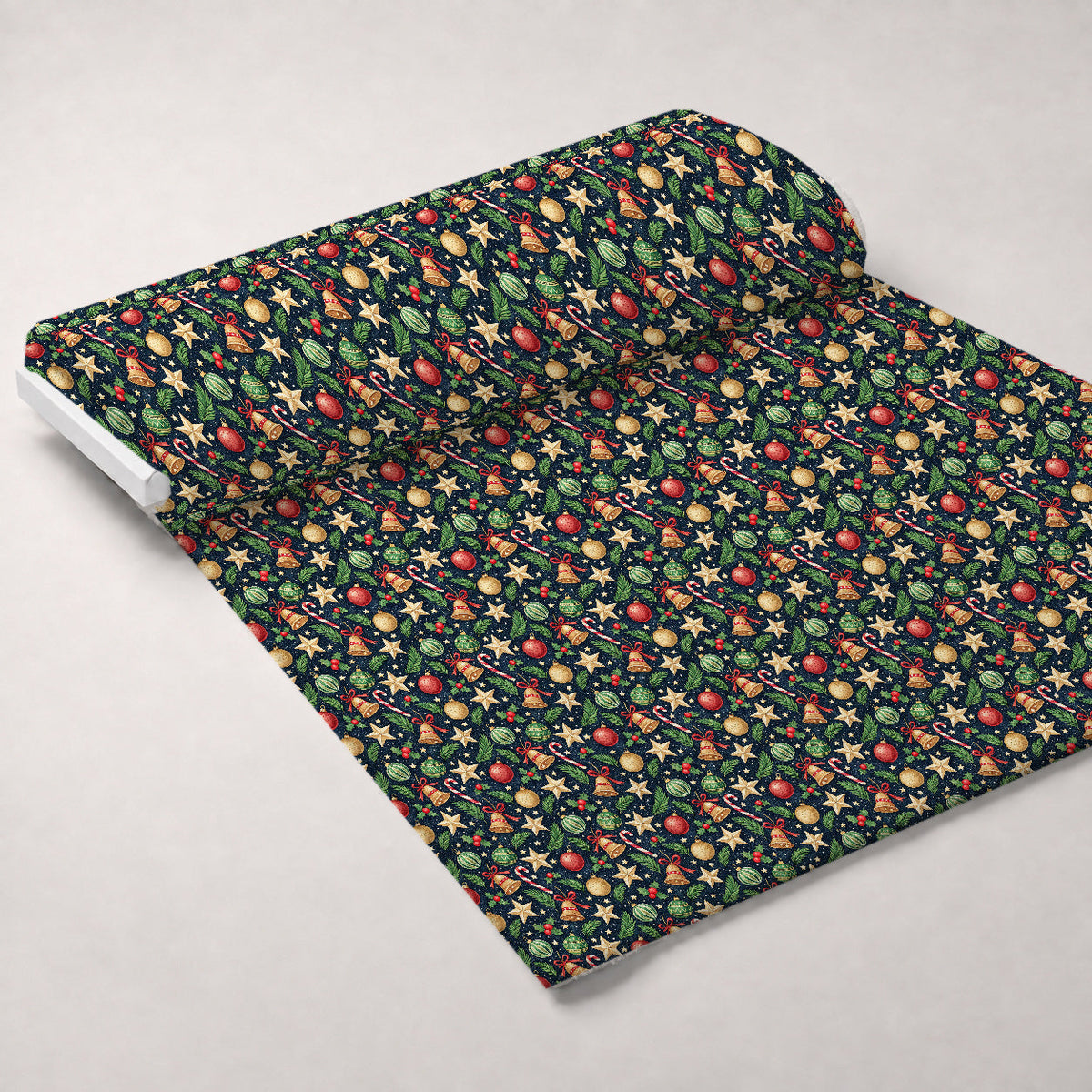 Yuletide Baubles Pattern 1 Minky Fabric
