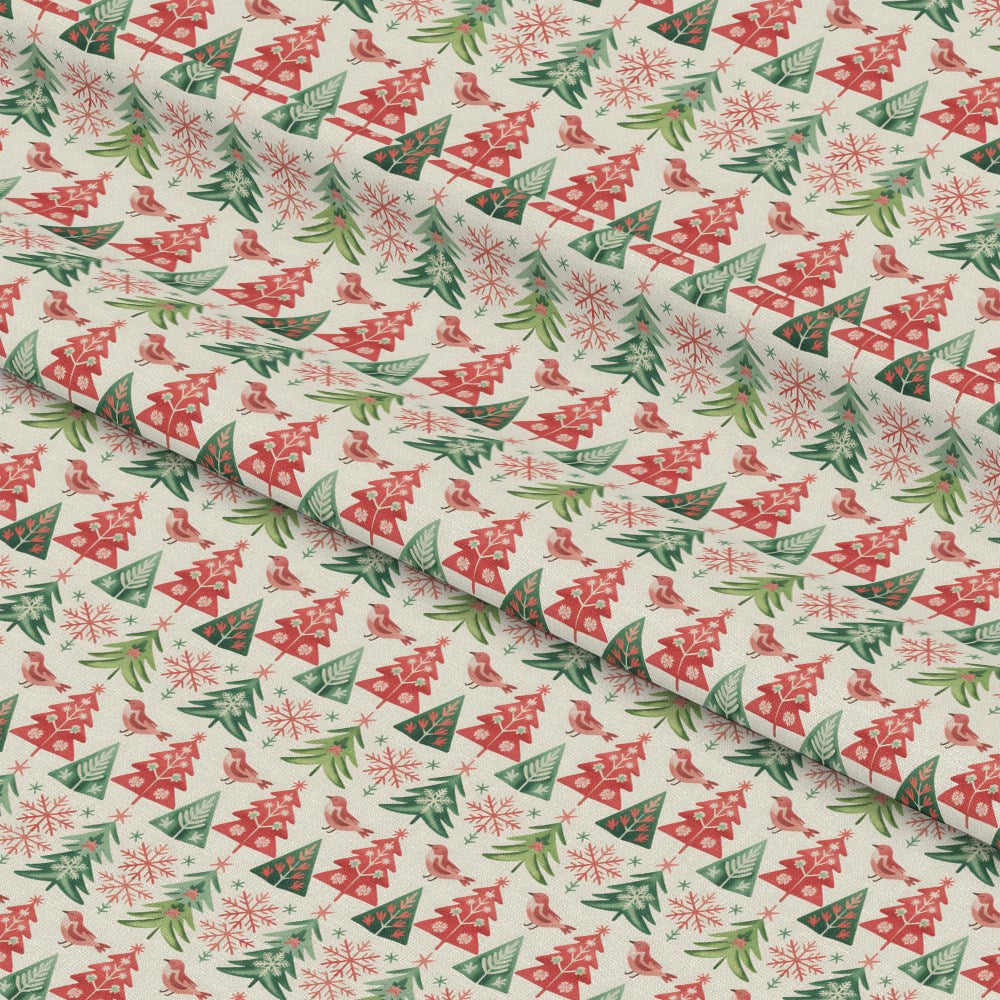 Scandinavian Folk Christmas Pattern 17 Quilting Cotton Fabric