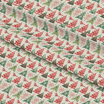 Scandinavian Folk Christmas Pattern 17 Quilting Cotton Fabric