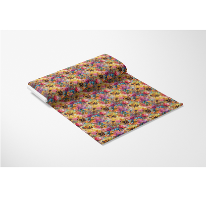 Floral Bee Painting Quilting Cotton Fabric