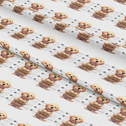 Doggie Mugshots Labrador Retriever Pattern Quilting Cotton Fabric