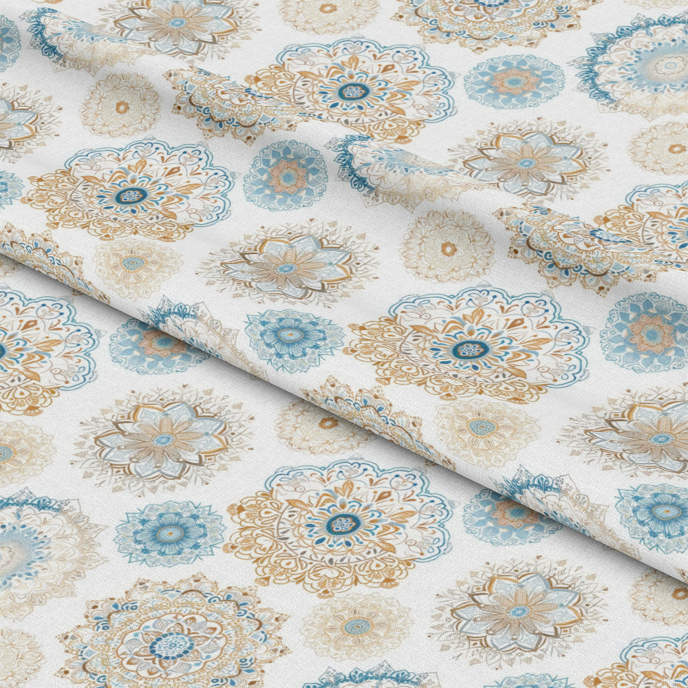 Pastel Mandala Pattern 5 Quilting Cotton Fabric