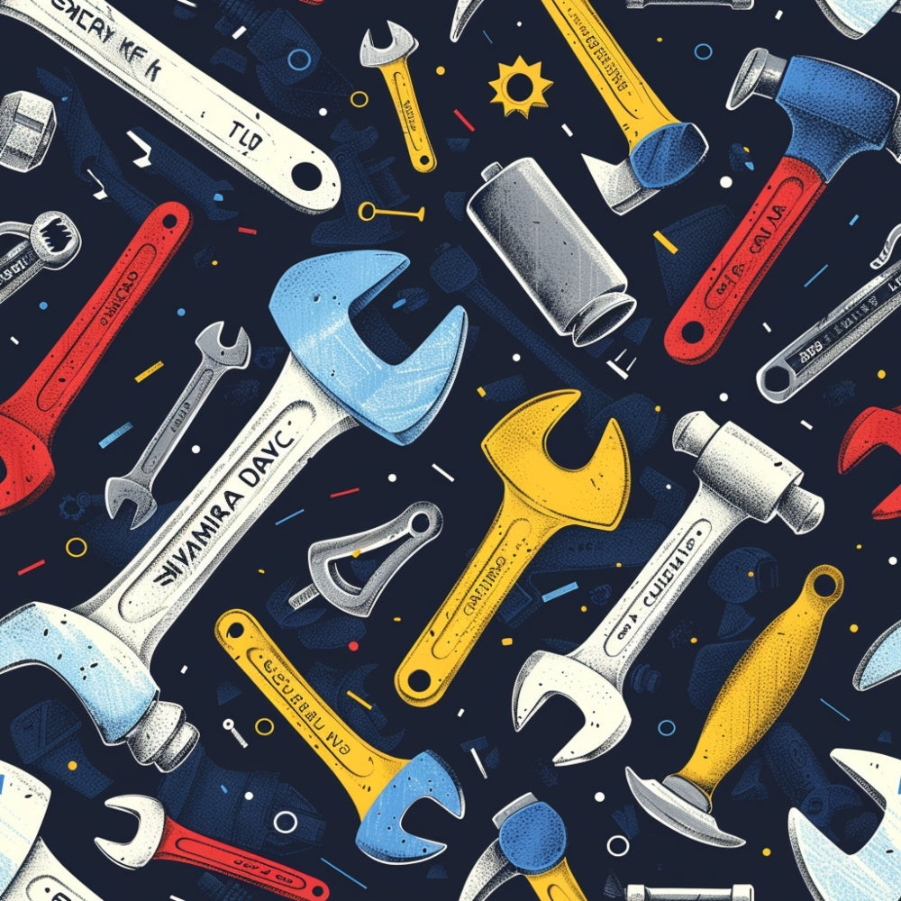 Wrench Works Pattern 15 Minky Fabric