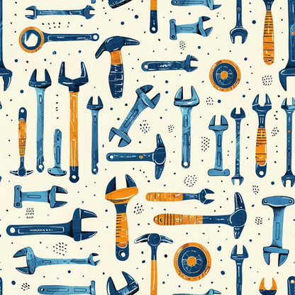 Wrench Works Pattern 1 Minky Fabric