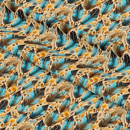Aztec Feather Pattern 14 Quilting Cotton Fabric