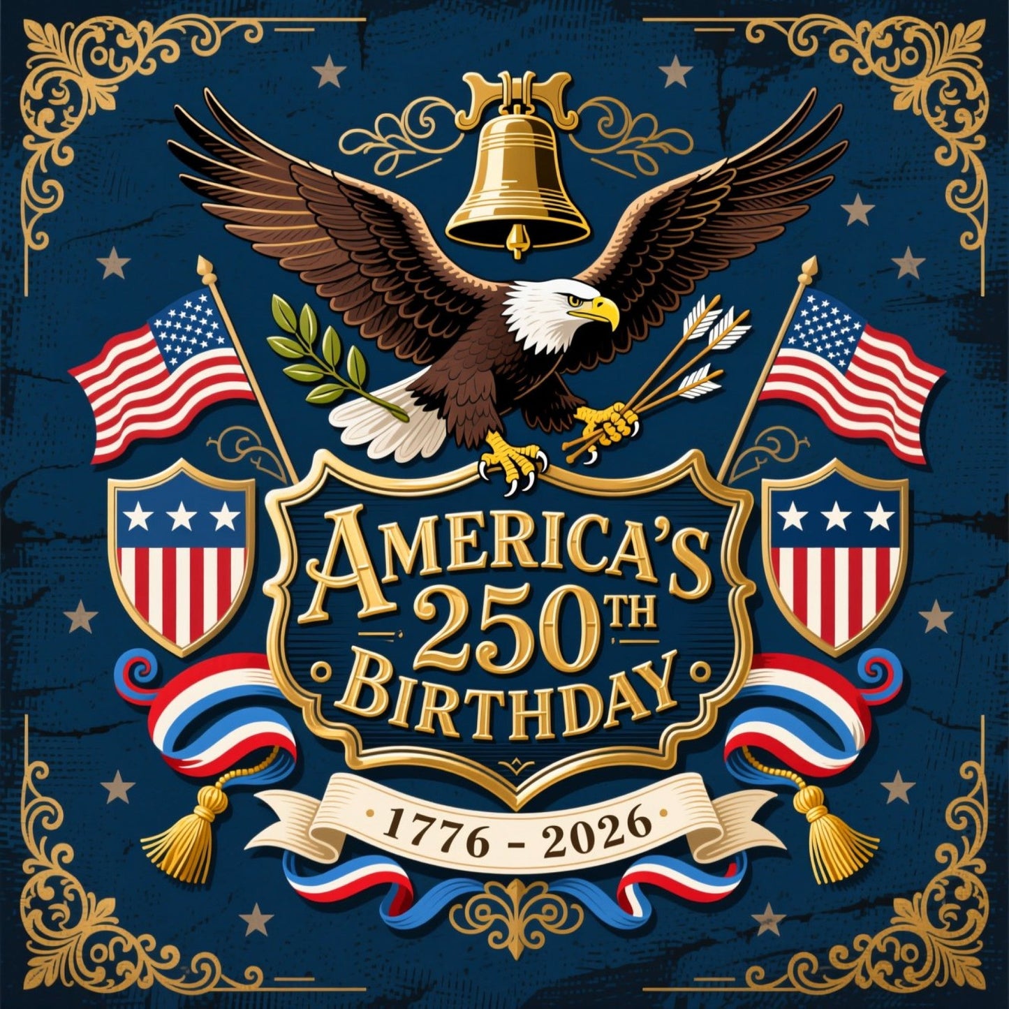 250th Anniversary Pattern 14 Quilting Cotton Fabric