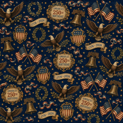 Gilded Liberty Pattern 1 Minky Fabric