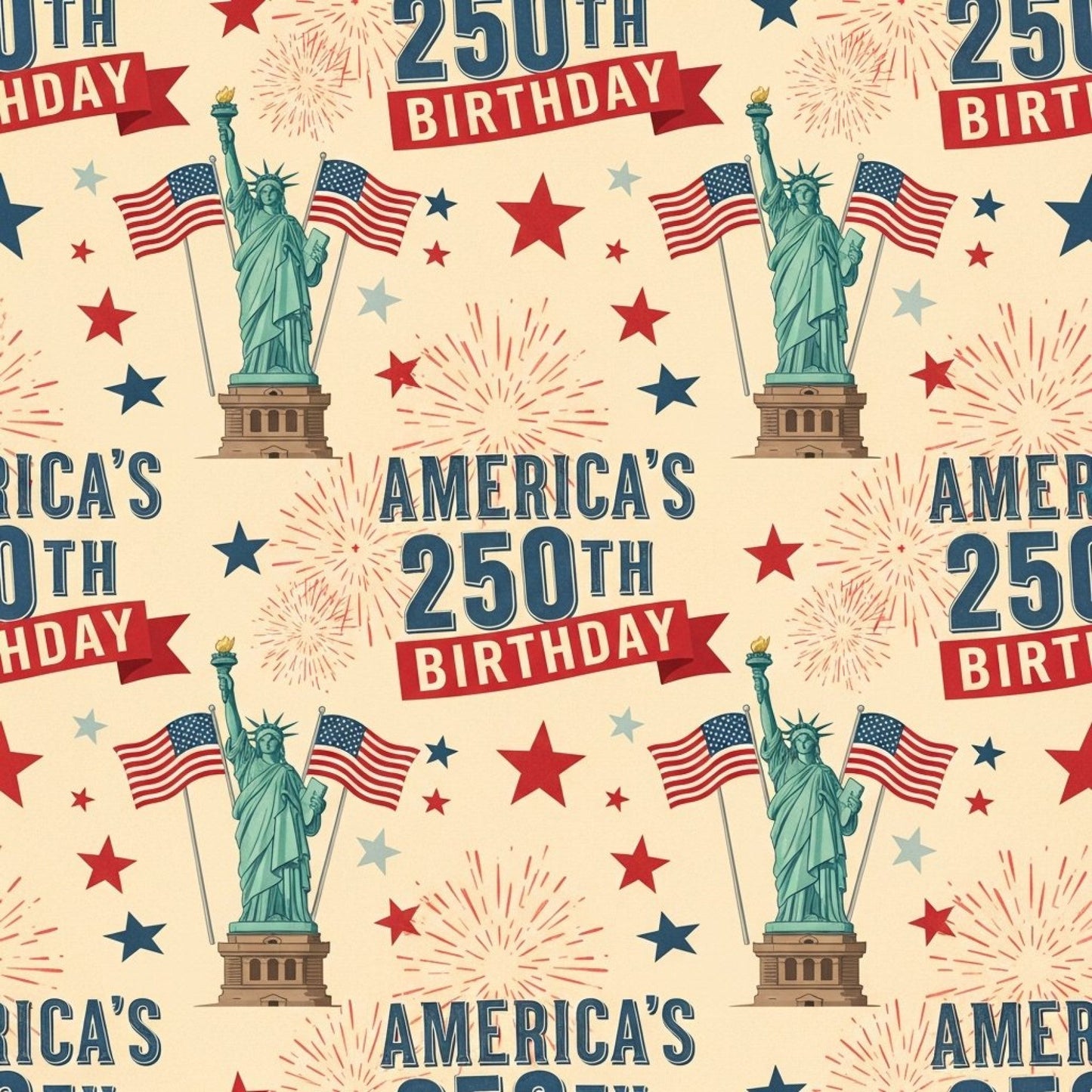 250th Anniversary Pattern 1 Quilting Cotton Fabric