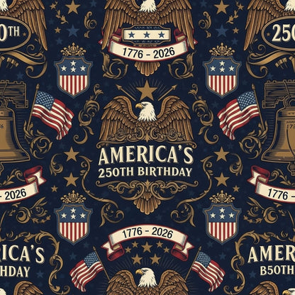 250th Anniversary Pattern 20 Quilting Cotton Fabric