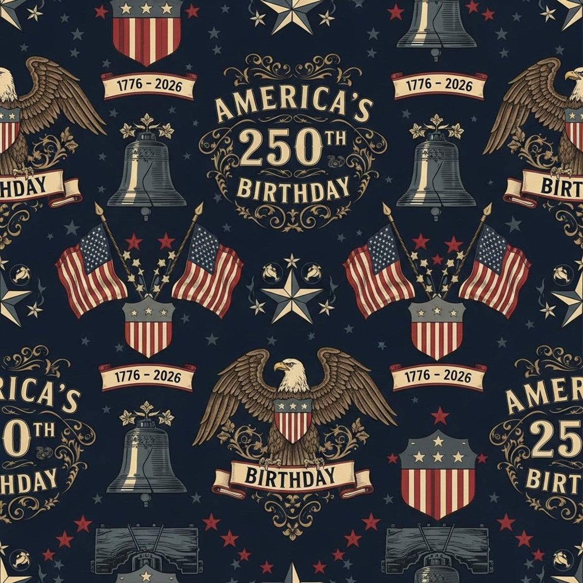 Gilded Liberty Pattern 21 Minky Fabric