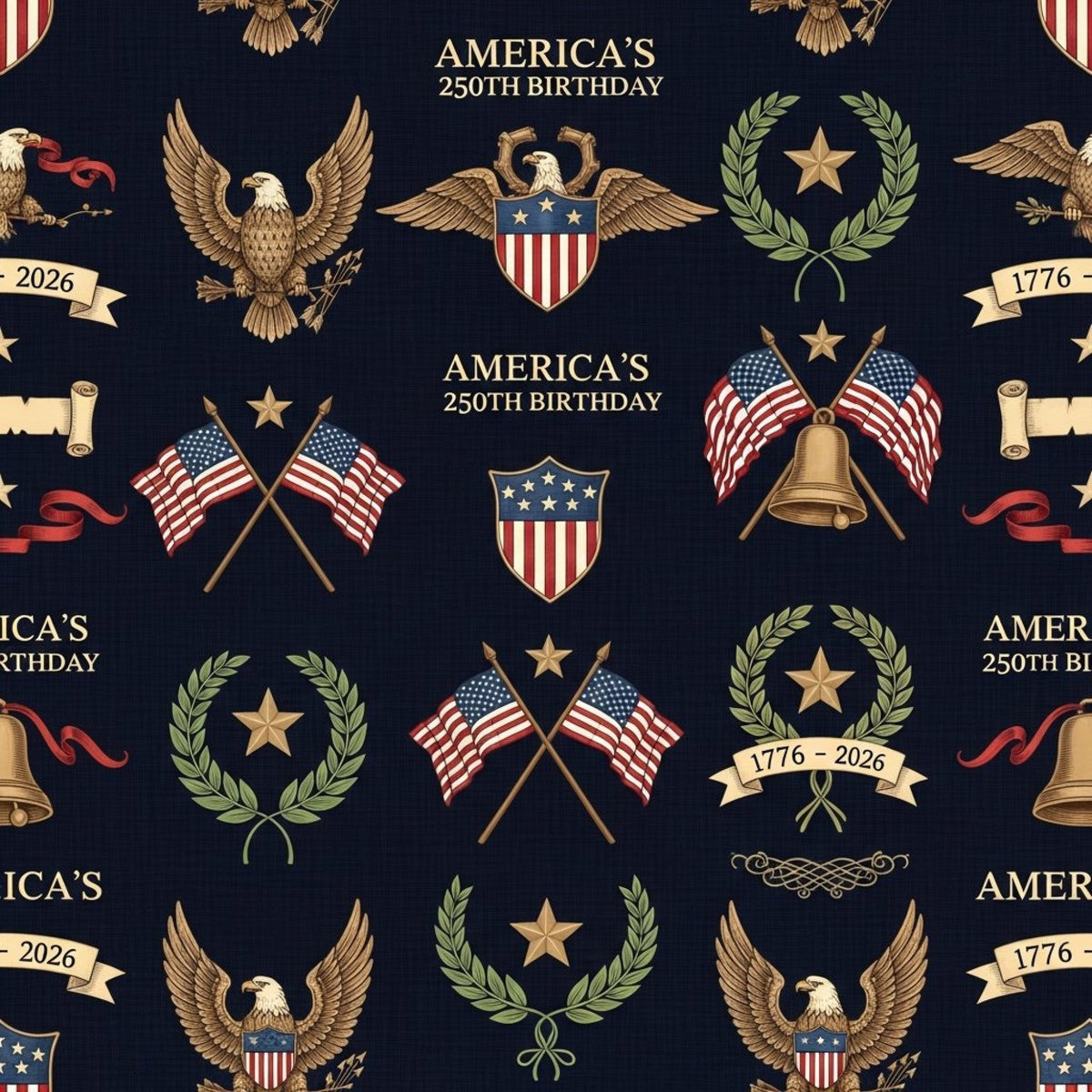 Gilded Liberty Pattern 23 Minky Fabric