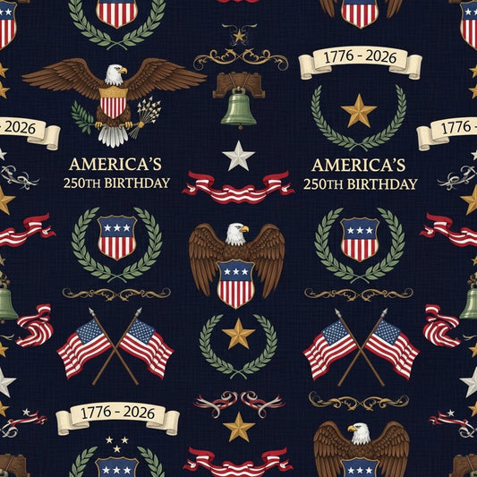 250th Anniversary Pattern 24 Quilting Cotton Fabric