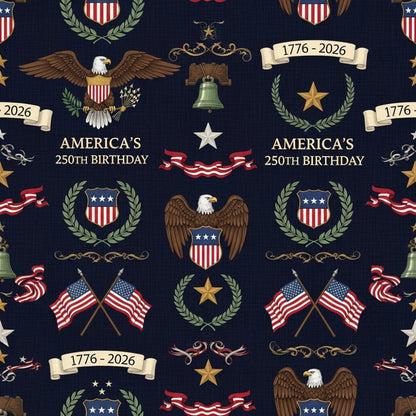 250th Anniversary Pattern 24 Quilting Cotton Fabric