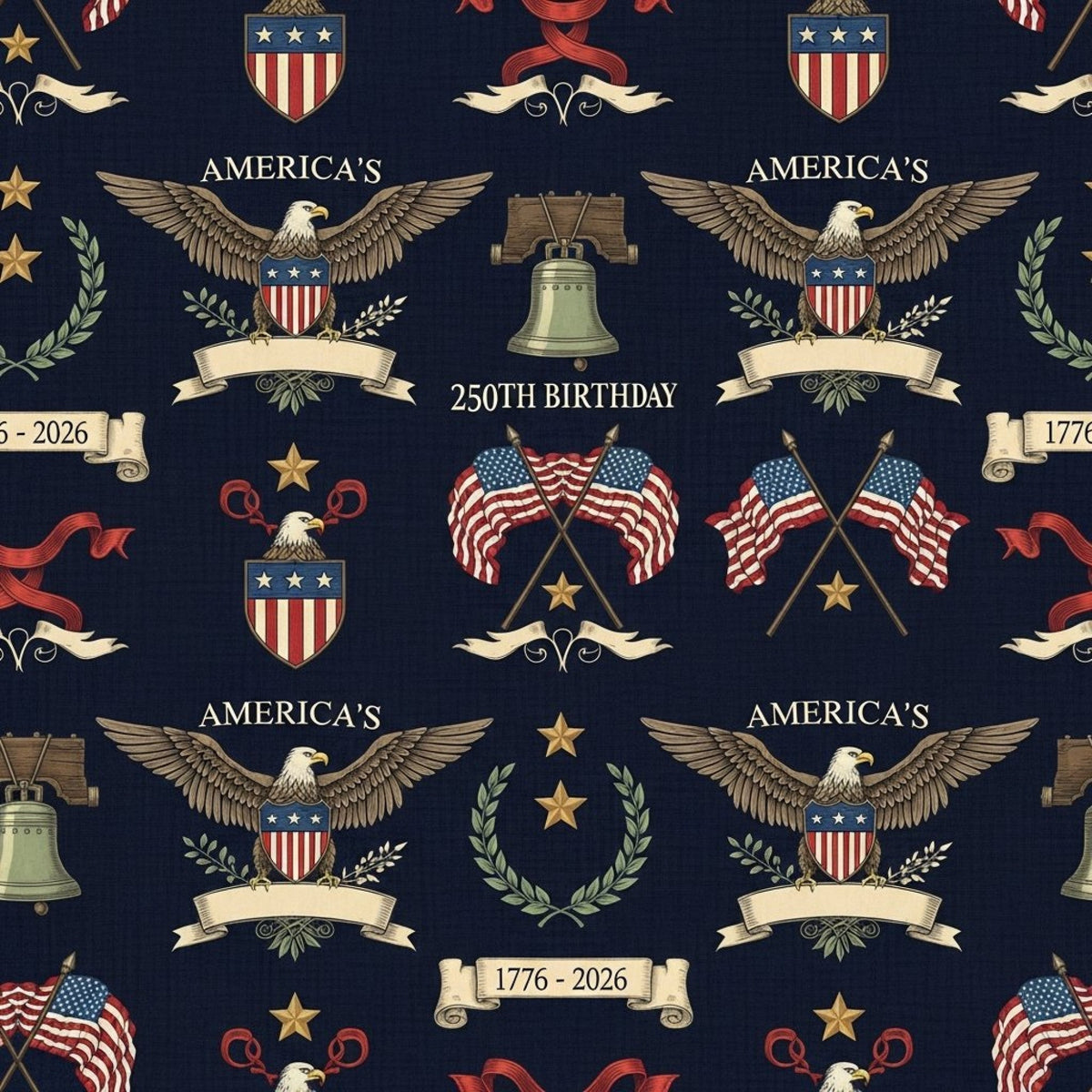 Gilded Liberty Pattern 25 Minky Fabric