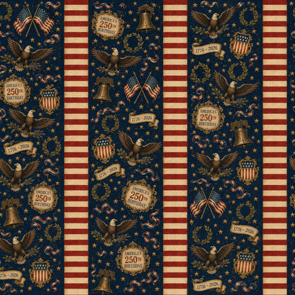 Gilded Liberty Pattern 2 Minky Fabric