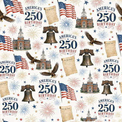 Gilded Liberty Pattern 4 Minky Fabric