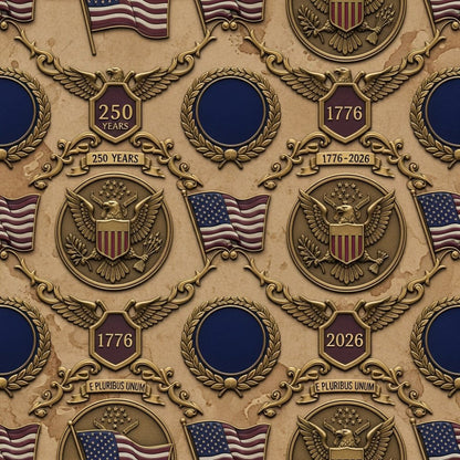 Gilded Liberty Pattern 6 Minky Fabric