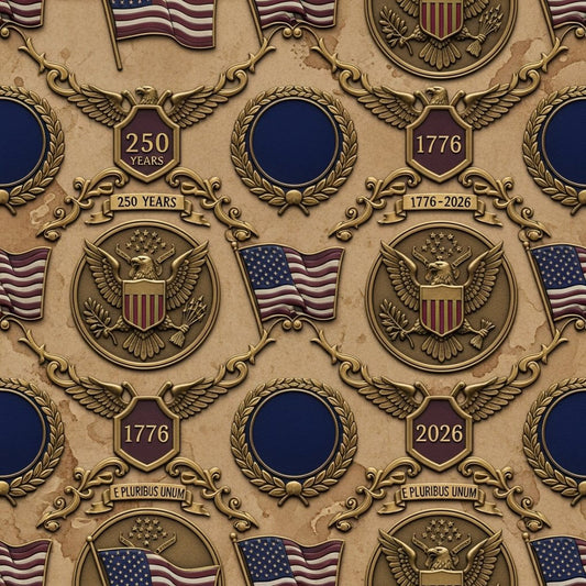 250th Anniversary Pattern 6 Quilting Cotton Fabric