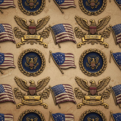 250th Anniversary Pattern 7 Quilting Cotton Fabric