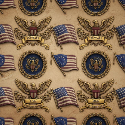 Gilded Liberty Pattern 7 Minky Fabric