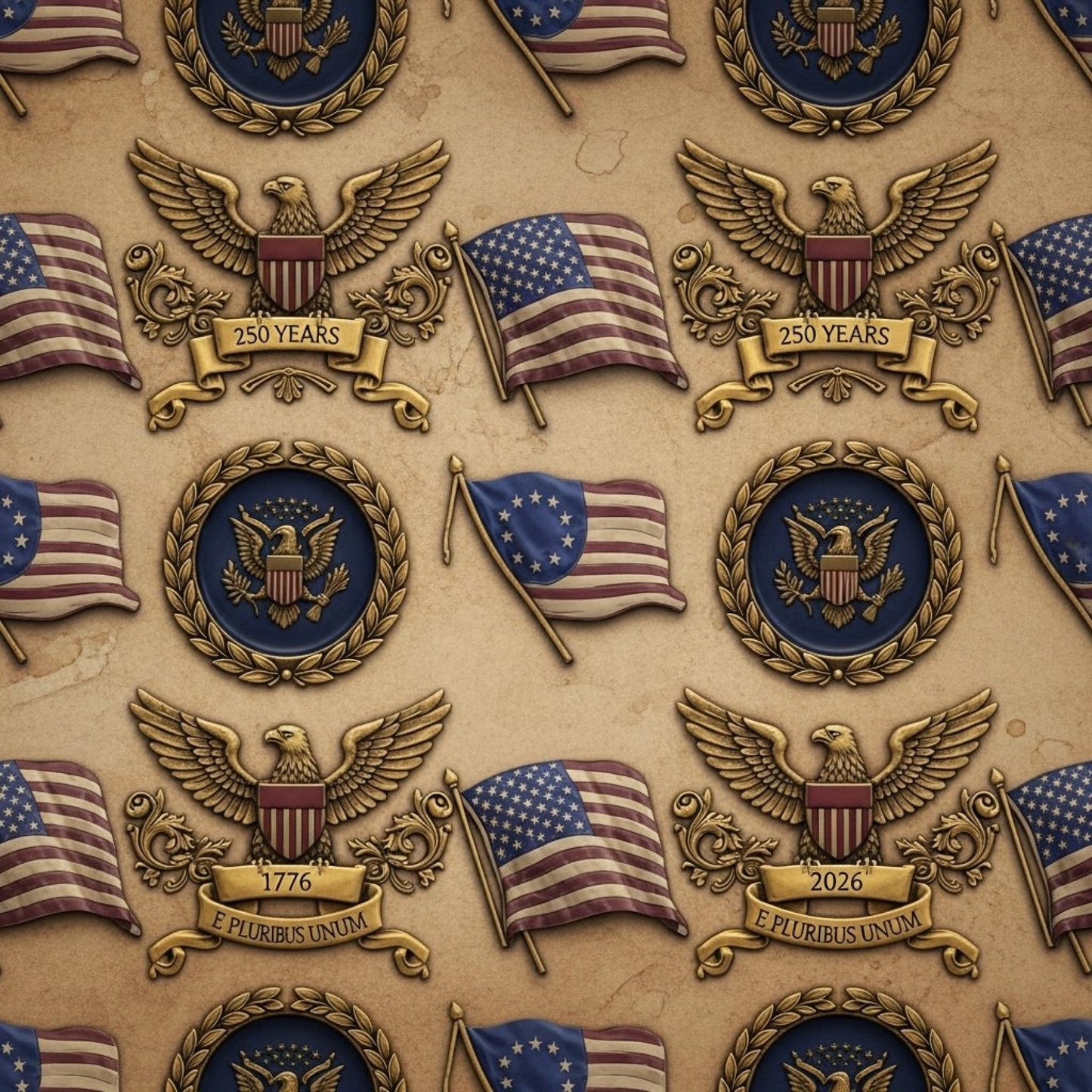 250th Anniversary Pattern 7 Quilting Cotton Fabric