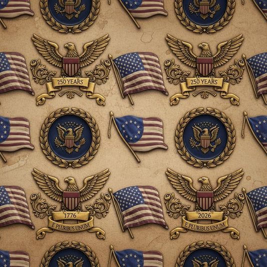 250th Anniversary Pattern 7 Quilting Cotton Fabric