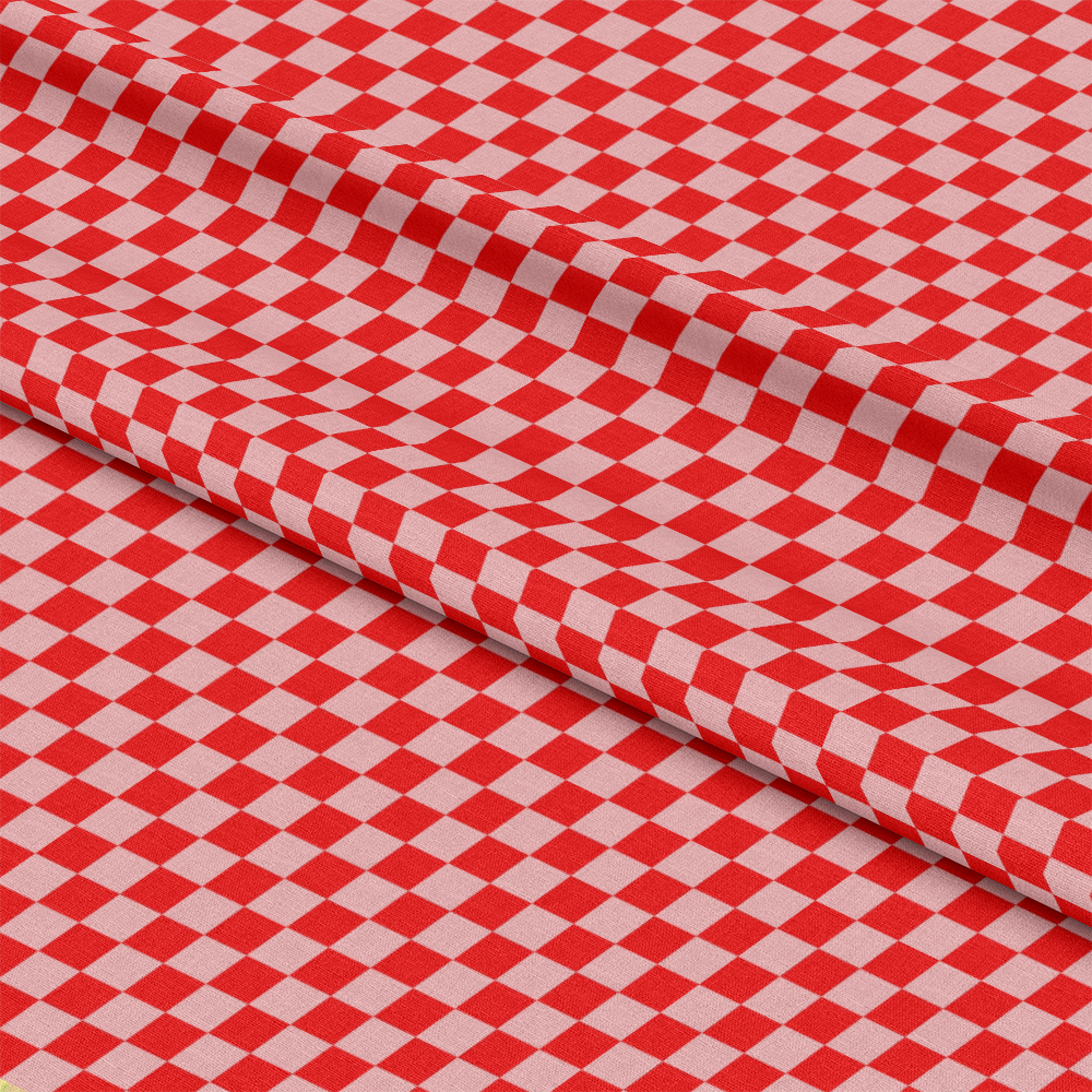 2 Color Checkered Pattern 2 Quilting Cotton Fabric