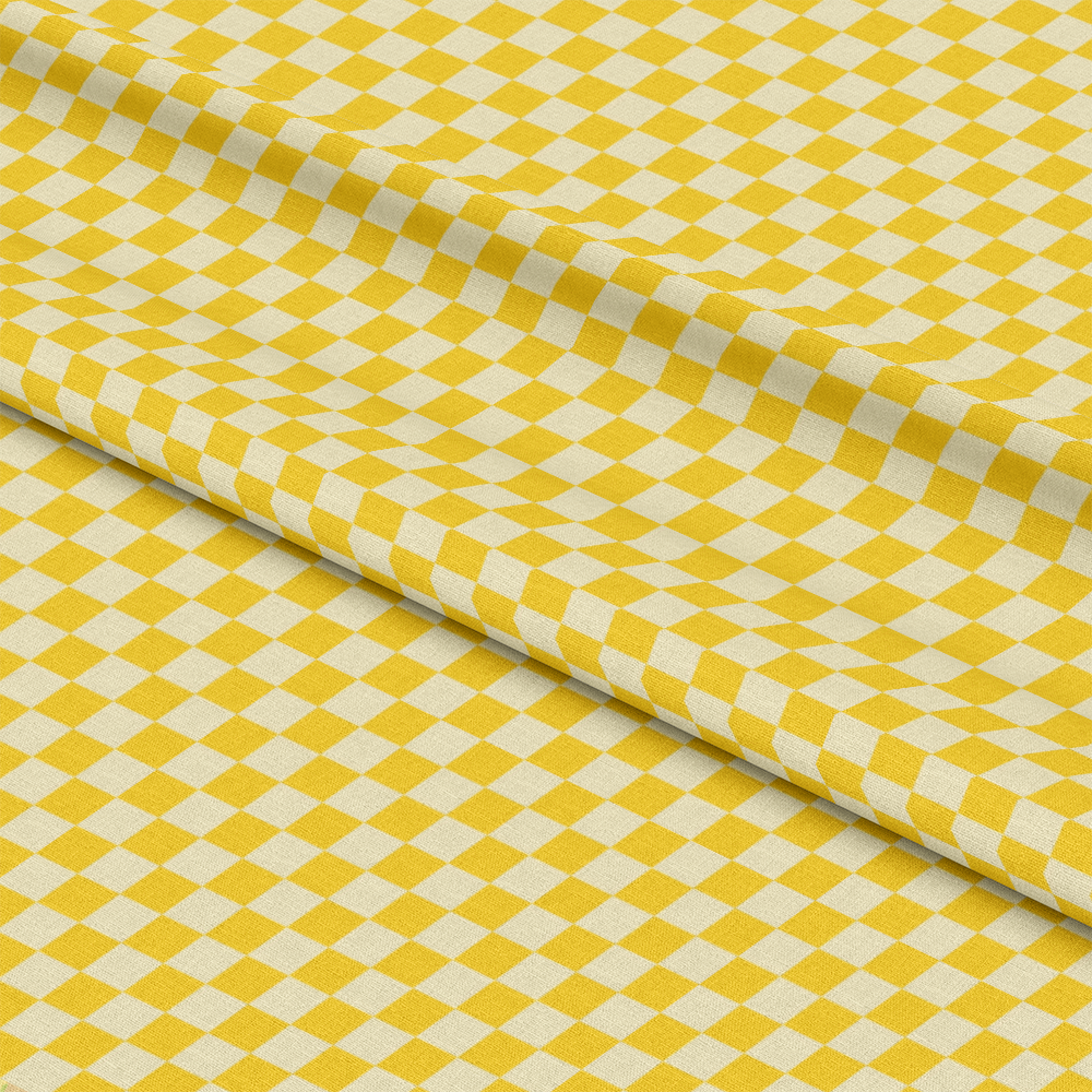 2 Color Checkered Pattern 4 Quilting Cotton Fabric