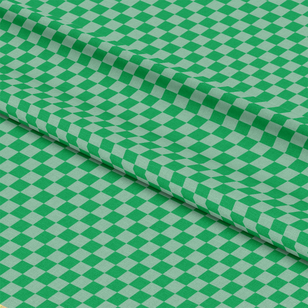 2 Color Checkered Pattern 5 Quilting Cotton Fabric