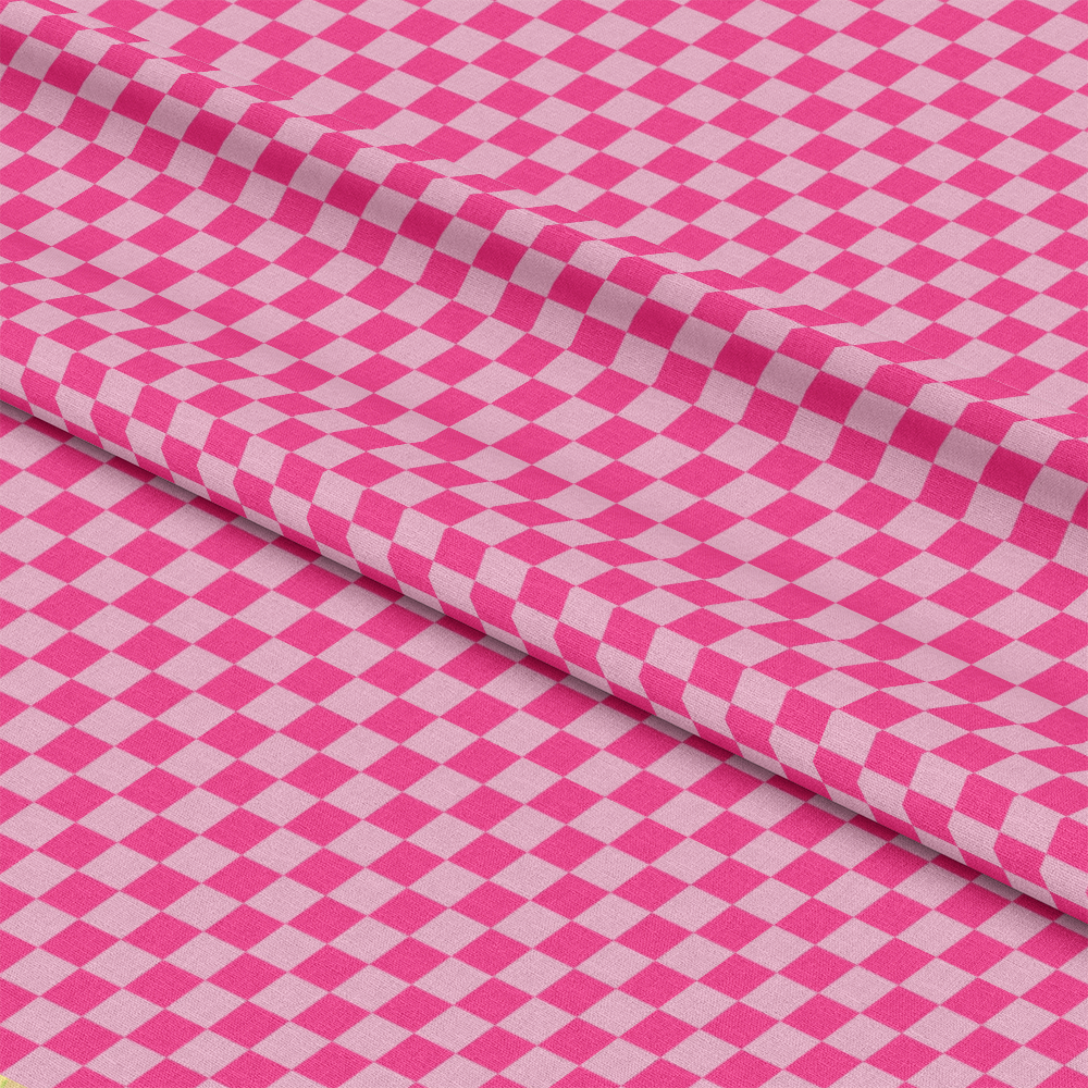 2 Color Checkered Pattern 8 Quilting Cotton Fabric